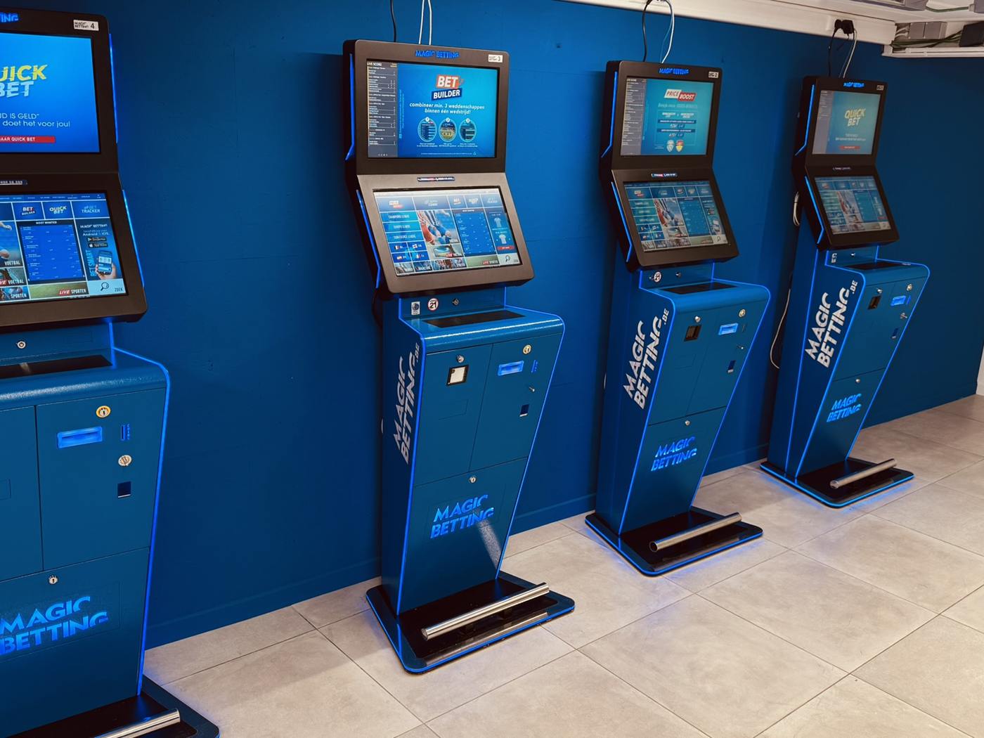 De terminals van Magic Betting voor sportweddenschappen bij LUX 2.0
