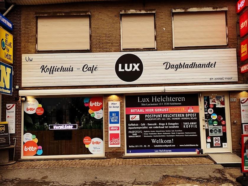 De vroegere winkel LUX aan de Sint-Luciastraat in Helchteren, koffiehuis en dagbladhandel